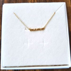 Tiny Tags Gold Mama Nameplate Necklace 14"